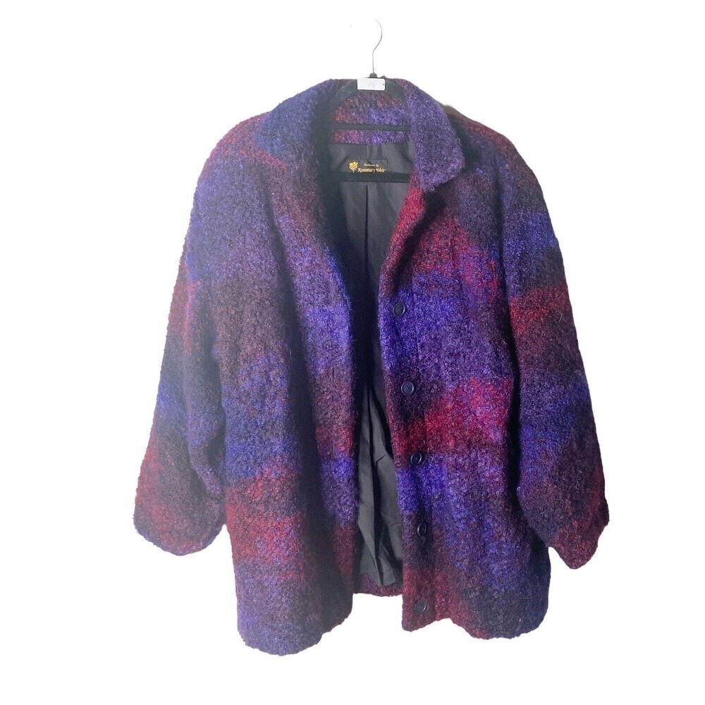 Vtg New Zealand Fiber Artist HandWoven Knit Sweater Jacket Sz M Rosemary Weir